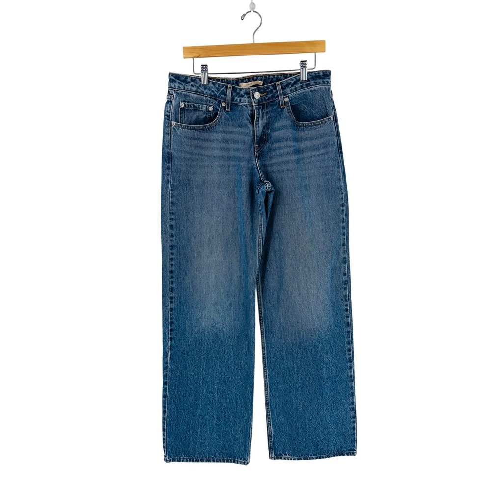 Levi's Wide Leg Jeans Medium Wash Relaxed Fit Baggy Denim Size 30 Streetwear